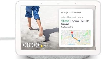 Google Nest Hub Pebble Wireless Speaker 7 Inch Touch Screen Light Grey