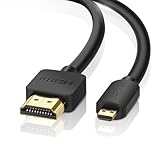 Cable Micro HDMI a HDMI, UGREEN 2M Cable Micro HDMI a HDMI 3D y 4K de Alta Velocidad con Ethernet y Canal de Retorno de Audio, Compatible con Smartphones, Tablets, Cámaras,GoPro y Muchos Otros Dispositivos