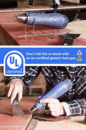 Chandler Tool Embossing Heat Gun - 300 Watt - Dual-Temperature Professional Heat Tool - for Embossing Shrink Wrapping Paint Drying Crafts Electronics DIY (Blue) (Renewed) - Thumbnail 3