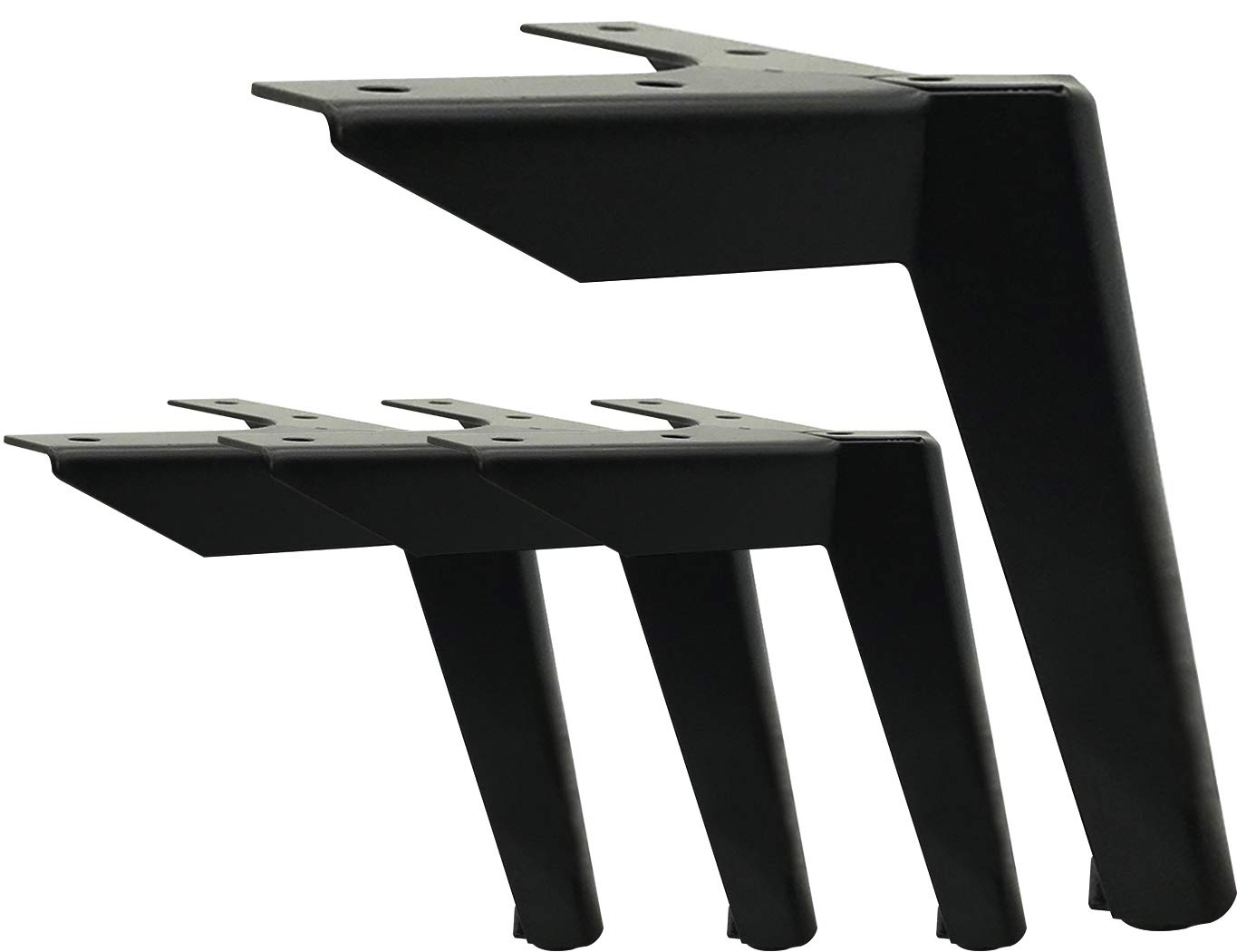 BDLLMDES Set of 4 Black Furniture Feet Metal TV Cabinet Bed Sofa Bathroom Cabinet Coffee Table Furniture Feet Load 600 kg (10 cm Black)