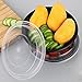 Maredash 34 oz Meal Prep Containers, Food Storage Containers with Airtight Black Lids and Fork Spoon,Lunchbox,Ruseable Meal Prep Containers，Microwaveable and Freezer(50-Pack)