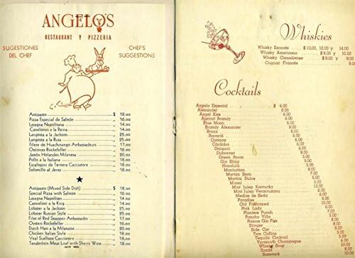 Amazon Com Angelo S Pizzeria Restaurant Menu Florencia 39 In Juarez Mexico Everything Else