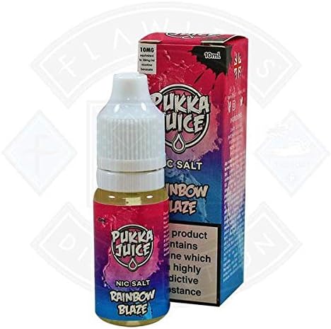 Pukka Juice Nic Salt Rainbow Blaze 10ml 1 E Liquid ✔ Authentic, Premium Flavoured Eliquid ✔ Nicotine Free 0%