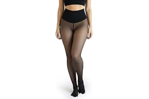 Compression Band Model One-Seam Translucent Fleece Lined Tights, One-Seam Shaping Fleece Leggings, Curvebaby Leggings