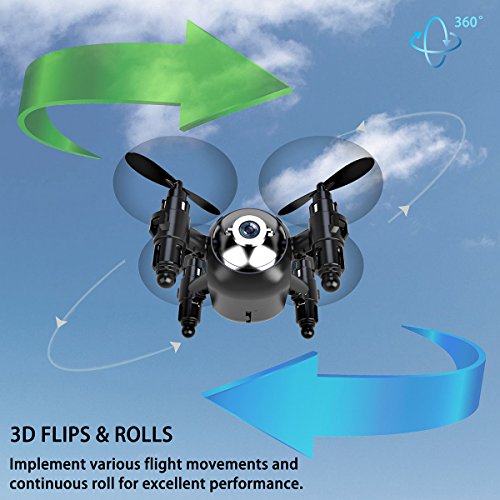 image for MANZOKU Mini Drone with HD Camera WiFi FPV Live Video, One Key Return,