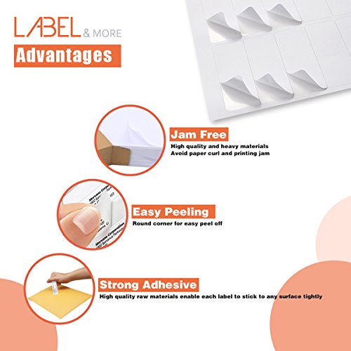 30 up Labels FBA 1" x 2-5/8" Self Adhesive Shipping and Mailing Address Labels Work for UPS USPS FEDEX SKU Compatible With Laser and Inkjet Printers[100 Sheets 3000 Labels] - Thumbnail 3