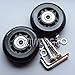 Luggage Suitcase Replacement Wheels OD 60mm (2.36") ID 6mm (0.24") W 18mm (0.71") Axles 35mm (1.38") Repair Set [Gold Sister]