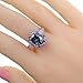 YAZILIND Lady's Silver Plated Flower Shape Crystal Multicolor Women Ring size