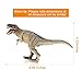 QuadPro Dinosaur Toys Sets for Kids, 8 Piece Jumbo Plastic Dinosaurs Figures Include Saurophaganax, Brachiosaurus, Velociraptor, Triceratops, T Rex and More, STEM Toys for Boys and Girls