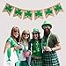 Partyprops Rustic Shamrock Garland | Burlap Shamrock Banner | St. Patrick's Day Decorations | Green Rectangular Burlap Garland