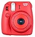 Fujifilm Instax Mini 8 Instant Film Camera (Red Raspberry) With Fujifilm Instax Mini 5 Pack Instant Film (50 Shots) + Compact Bag Case + Batteries Top Kit - International Version (No Warranty)