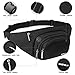 Fanny Packs, WEINAS Fanny Pack for Men Women Waterproof with Adjustable Band, Use Fanny Pack for Travel Casual Workout Outdoor Sport Hiking Running Bike Cycling Exercise Party (Black)