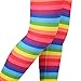 HDE Ultra Soft Girls Leggings - Comfy Full Ankle Length Black Leggings for Little Girls - Cute Rainbow Tights with Unique Prints - Comfortable Girls' Workout Stretch Pants for School, Home & Play