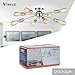 VINLUZ 8-Light Sputnik Chandelier Brushed Nickel Semi Flush Mount Ceiling Light Modern Pendant Lighting