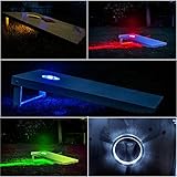 SOLOMONE CAVALLI Set of 2 Cornhole LED Night Lights Corn Hole Bean Bag Toss Board Game Lights NEW
