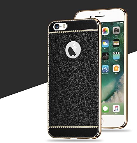 iPhone 6 6S 7 7 Plus Leather Case Soft Cover Case (iphone 6 - Black)