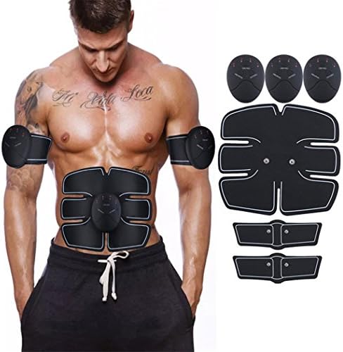 Abs Stimulator Abdominal Muscle Toner, Ultimate Abs Stimulator Ab Belt Abdominal Muscle Toning Belt Ab Stimulator for Men Women, for Abdomen/Arm/Leg/Waist 10 Free Gel Pads Plus