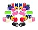 4 Inch Vet Wrap Tape Bulk (Assorted Colors) (6, 12, 18, or 24 Packs) Self-Adhesive Self Adherent Adhering Flex Bandage Grip Roll for Dog Cat Pet Horse