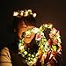 COSOON 4 Pcs LED Flower Wreath Headband - Crown Floral Garland Boho for Festival Wedding, Wreath Headdress with LED Decor T013
