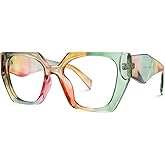 Zeelool Vintage Geometric Glasses Frame for Women with Non-prescription Clear Lens Sileidy ZJGP909372