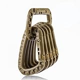 Carabiner Tactical 6pcs DB.WOR Enforcement Polymer Light Weight D-ring Hanging Hook (Khaki)