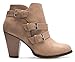 Olivia K Women's Classic Stacked Wood heel with Side Zipper Enclosure - Adjustable Ankle Straps with Buckle