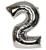 Helium Foil Digital balloons ,birthday holidays weddin party supply Silver 40