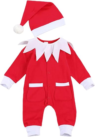 santa romper baby