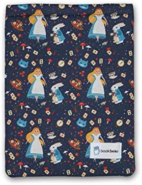 Book Beau - Book Sleeve Alice Print - Mini/Indie/XL/Jumbo Sized Protecting Cover (Jumbo)