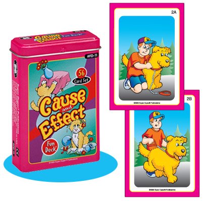 Super Duper Publications Cause and Effect Fun Deck Flash Cards Educational Learning Resource for Children
