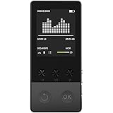 HONGYU A5 PLUS MP3 Player , Bluetooth Music Player 8GB with 1.8 Screen FM Radio / Voice recorder / Max 64gb micro SD Card Support 60 Hours Playback Lossless Audio Player(Dark gray)