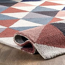 nuLOOM Bianca Triangles Wool Area Rug, 5 ft x 8