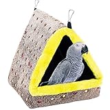MEWTOGO Hanging Winter Warm Bird Nest House- Birds Snuggle Hut Nest Plush House Hanging Snuggle Hideaway Cave Bed Tent Toy fo