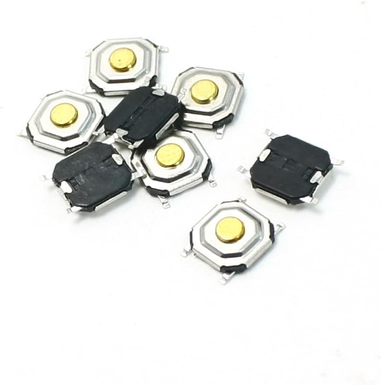 sourcing map SMT Surface Mounted Devices Momentary Action 4 Pin Tact Tactile Switch, DC 12V, 0.2 Amp, 5 mm x 5 mm x 1.5 mm