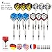 Misayar ARIZZ 12 Pcs Soft Tip Darts 17 Grams with 8 Style 24 Flights and 24 Soft Tip Points for Electronic Dartboards
