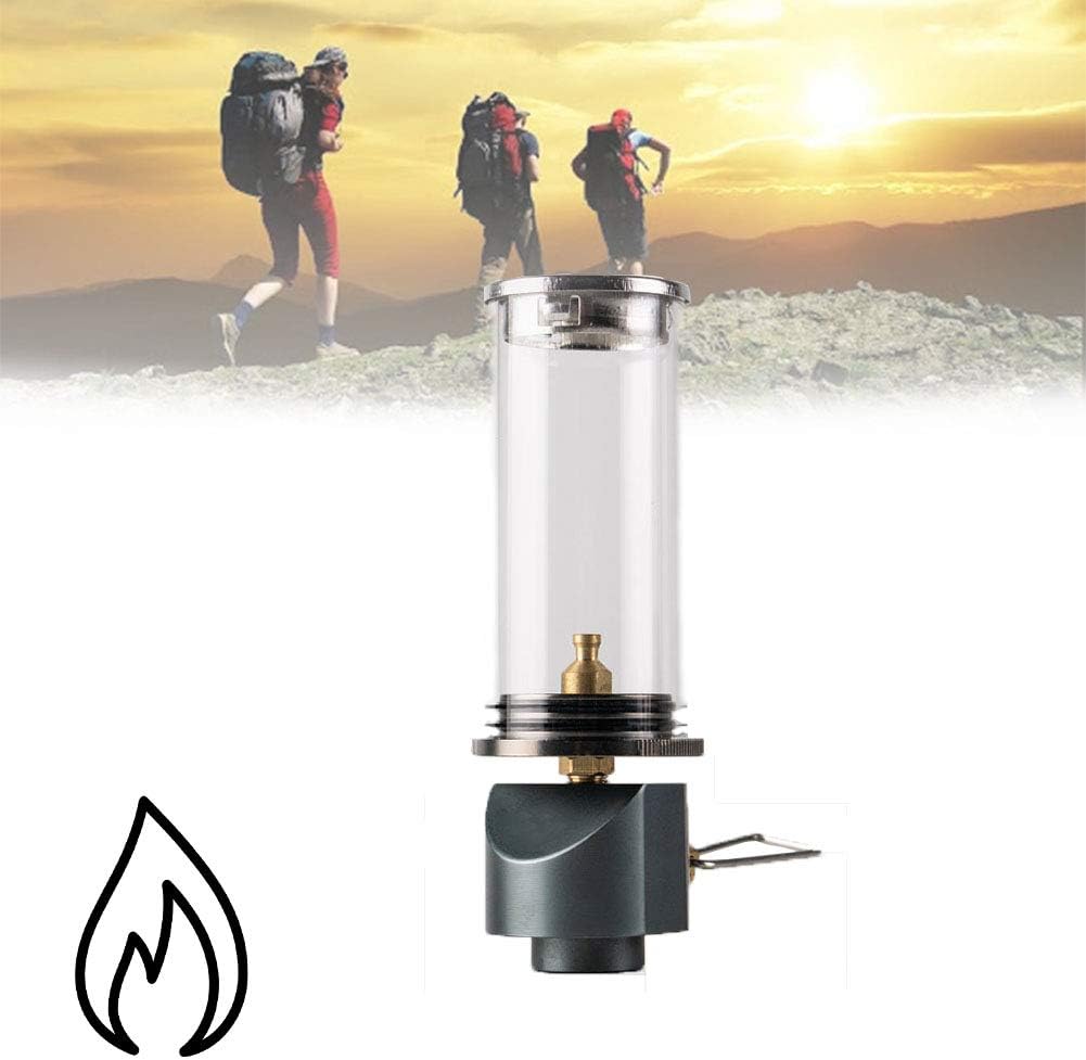 EnweTon Aluminum Camping Gas Lanterns, Adjustable Camping Light, Butane