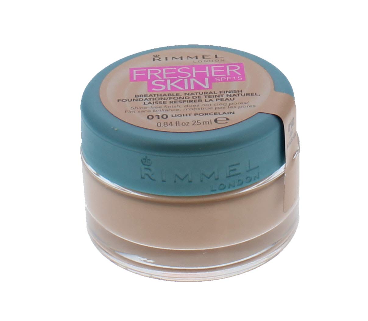 Rimmel London Fresher Skin Foundation, 1 Light Porcelain