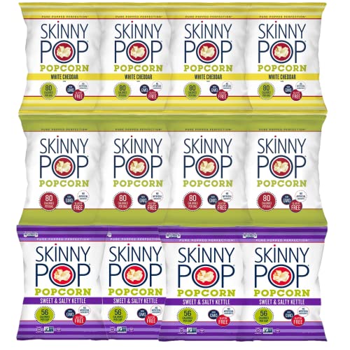 SKinnyPop Popcorn Variety 12 count .5/.8 oz bags (3 Flavor) Pricepulse