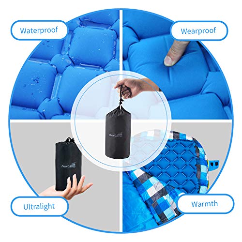AceCamp Sleeping Pad,Ultralight Camping Sleeping Pad Inflatable Camp Pad with Travel Pillow for Backpacking and Hiking - Thumbnail 4