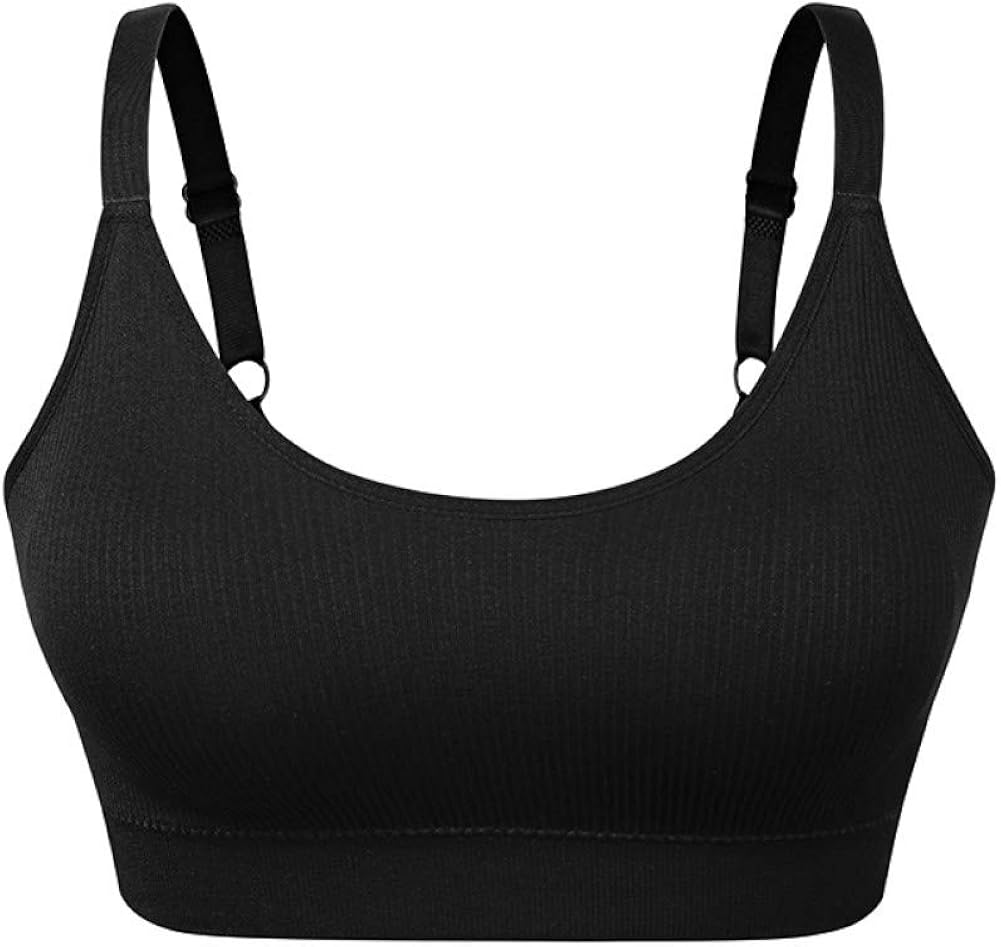 CNKM Women Seamless Sports Bras,Adjustable Shoulder Strap Padded
