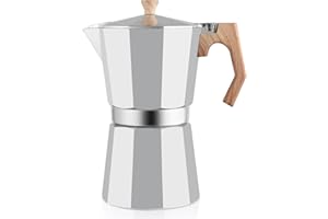 wedrink Stovetop Espresso Maker - 12 Cups Moka Pot Italian Coffee Maker Coffee Pot Aluminium Stovetop Camping Espresso Maker Manual Cuban Coffee Percolator