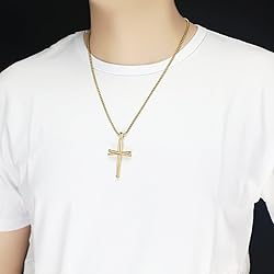 HattiDoris Baseball Corss Necklace for Men