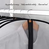 HomeClean 12 Pack Hanging Garment Bags Breathable PEVA With Zip Clear 24x40-60 view 9