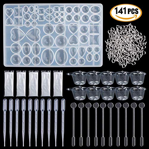 image for Vidillo Resin Casting Molds, 141 Pcs Resin Crafts Mold Tools Kit Inclu