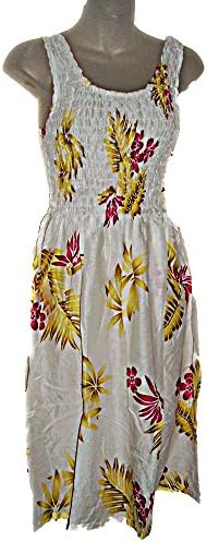 Hawaiian Floral Tropical Print Casual Summer Tank Top Sun Dress (M-XL-See Measurments) tc087