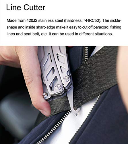 Multitool with Mini Tools,16-in-1 Multi-Purpose Pocket Multi Function Pliers Durable Stainless Steel Multi Tools for Outdoor Survival, Camping, Fishing, Hiking,Hunting Backpacking - Thumbnail 3