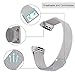 TOMALL Replacement Bands for Fitbit Charge 3, Waterproof Adjustable Replacement Accessories with Magnet Lock for Fitbit Charge 3 (Silver)