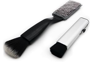 AESTIVATE Dual Head Guitar Strings Cleaner with Retractable Cleaning Brush Rust Remover Derusting Brush Pen for Cleaning Guitar Bass Ukulele Violin Banjo Mandolin Musical Instrument(Black)