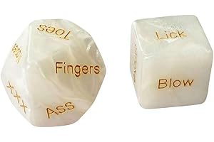 4 Pcs Sex Dice, Sex Position Dice, Glowing Acrylic Romantic Game for Couples, Fun Adult Dices Set for Anniversary and Valenti