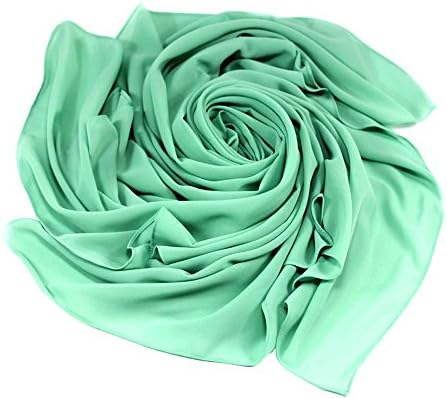 Uphily Chiffon Square Hijab Scarf Muslim Women Hijab Cap Headscarf 45''x45''